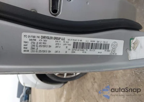 2011 Dodge Journey R/T из США, поврежденный, VIN 3D4PH6FG3BT543009